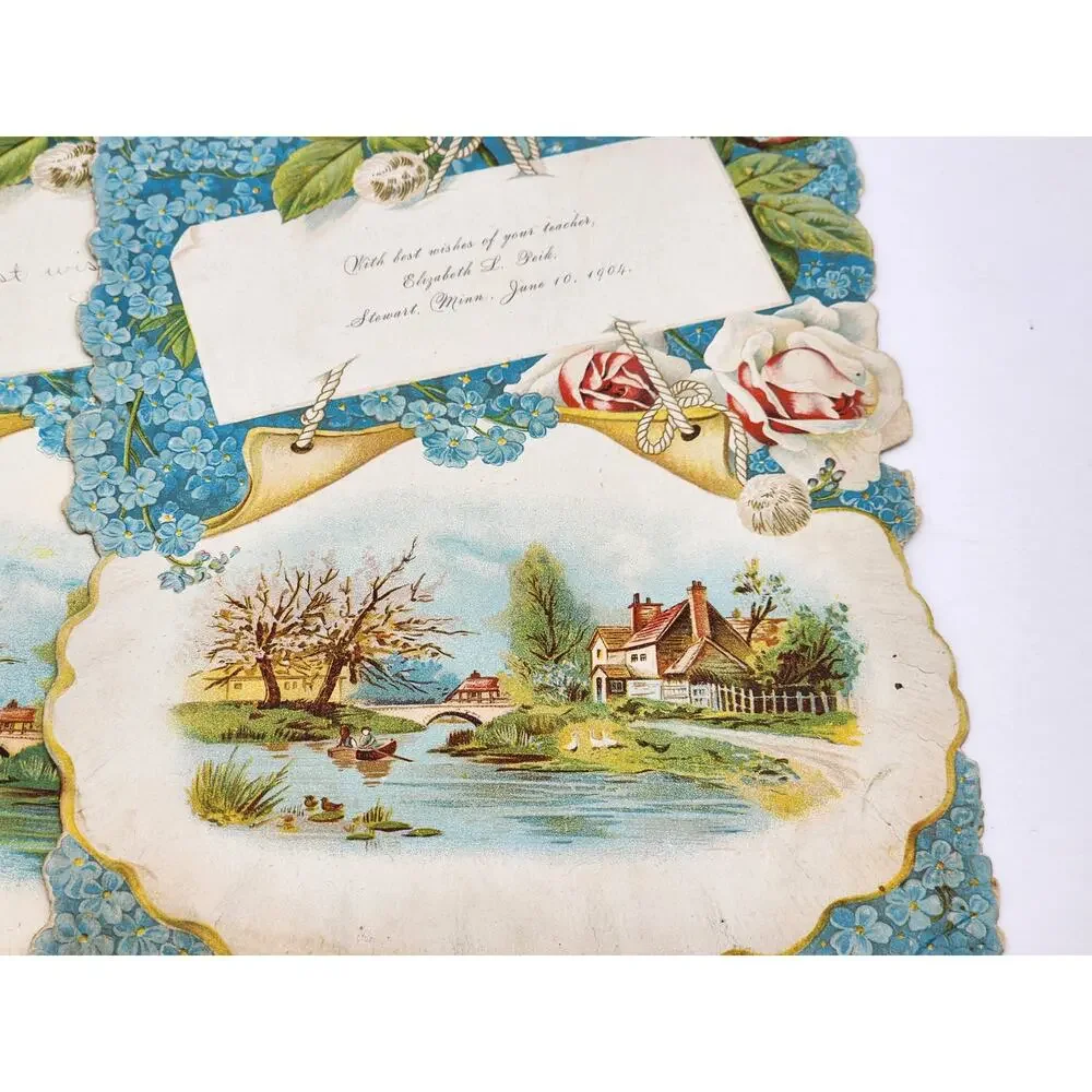 c1904 Antique Greeting Card To Teacher Minnesota 1904, 1907